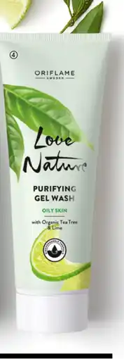 Oriflame Love Nature Purifying Gel Wash with Organic Tea Tree & Lime tilbud