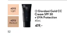 Oriflame Giordani Gold CC Cream SPF 30 + UVA Protection tilbud