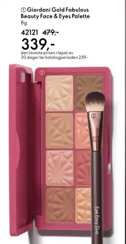 Oriflame Giordani Gold Fabulous Beauty Face & Eyes Palette tilbud