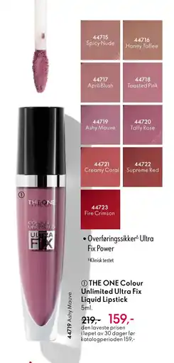 Oriflame THE ONE Colour Unlimited Ultra Fix Liquid Lipstick tilbud