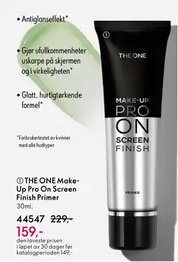 Oriflame THE ONE Make- Up Pro On Screen Finish Primer tilbud