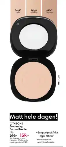 Oriflame THE ONE Everlasting Pressed Powder tilbud