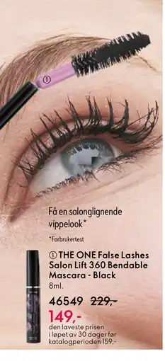 Oriflame THE ONE False Lashes Salon Lift 360 Bendable Mascara Black tilbud