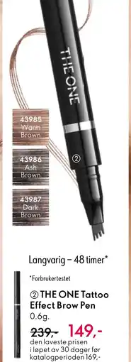 Oriflame THE ONE Tattoo Effect Brow Pen tilbud