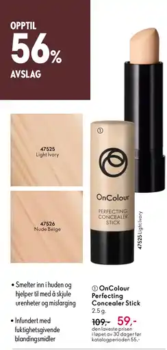 Oriflame OnColour Perfecting Concealer Stick tilbud