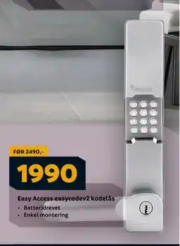 Megaflis Easy Access easycodev2 kodelås, NOK 1990 tilbud