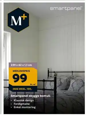 Megaflis Smartpanel skygge bomull, Medlemspris tilbud