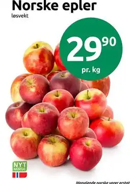 Joker Norske epler, NOK 29.9 tilbud