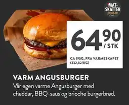 Jacobs VARM ANGUSBURGER, NOK 64.9 tilbud