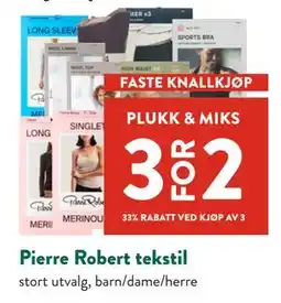 Jacobs Pierre Robert tekstil tilbud