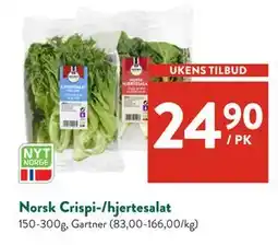 Jacobs Norsk Crispi-/hjertesalat, NOK 24.9 tilbud