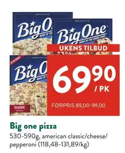 Jacobs Big one pizza, NOK 69.9 tilbud