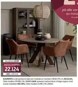 Bohus ELEMENTS rundt spisebord, NOK 29499, Medlemspris tilbud