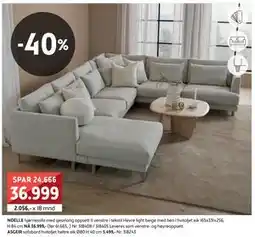 Bohus NOELLE hjørnesofa, NOK 36999 tilbud