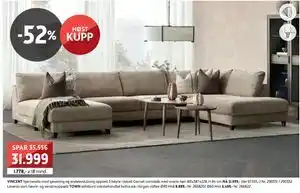 Bohus VINCENT hjørnesofa, NOK 31999 tilbud