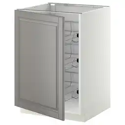 IKEA Metod Benkeskap med trådhyller, hvit/bodbyn grå, 60x60 cm tilbud