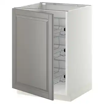 IKEA Metod Benkeskap med trådhyller, hvit/bodbyn grå, 60x60 cm tilbud