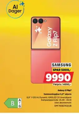 POWER Galaxy Z Flip7, NOK 9990 tilbud