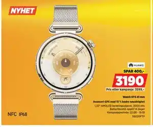 POWER Watch GT6 41 mm, NOK 3190 tilbud