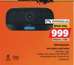 POWER DAB klokkeradio, NOK 999 tilbud