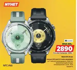 POWER Watch GT6 46 mm, NOK 2890 tilbud