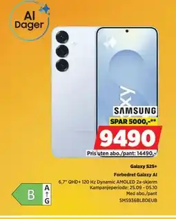 POWER Galaxy S25+, NOK 9490 tilbud