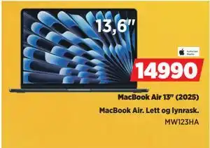 POWER MacBook Air 13 (2025), NOK 14990 tilbud