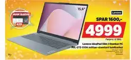 POWER Lenovo IdeaPad Slim 3 Bærbar PC, NOK 4999 tilbud