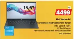 POWER 15,6 bærbar PC, NOK 4499 tilbud