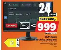 POWER 23,8 skjerm, NOK 999 tilbud