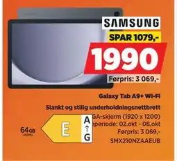 POWER Galaxy Tab A9+ Wi-Fi, NOK 1990 tilbud