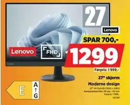 POWER 27 skjerm, NOK 1299 tilbud