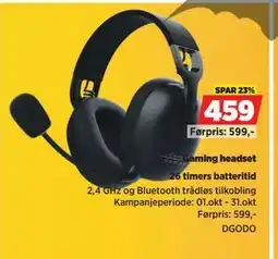 POWER Gaming headset, NOK 459 tilbud