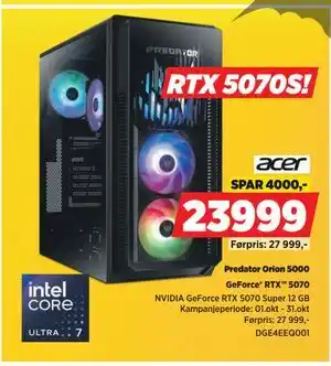 POWER Predator Orion 5000, NOK 23999 tilbud