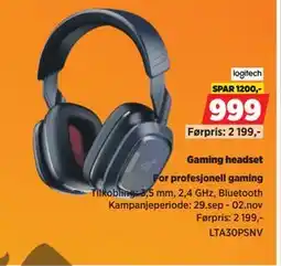 POWER Gaming headset, NOK 999 tilbud