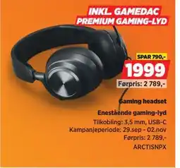 POWER Gaming headset, NOK 1999 tilbud