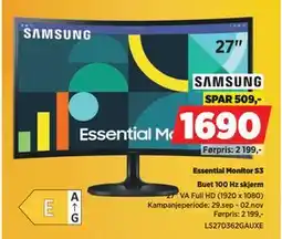 POWER Essential Monitor S3, NOK 1690 tilbud