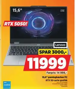 POWER 15,6 gamingbærbar PC, NOK 11999 tilbud