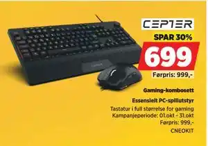 POWER Gaming-kombosett, NOK 699 tilbud