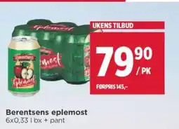 Meny Berentsens eplemost tilbud