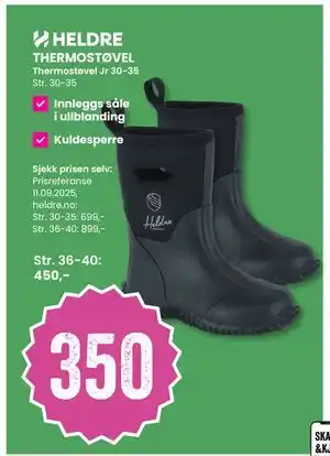 Sport Outlet THERMOSTØVEL, NOK 350 tilbud
