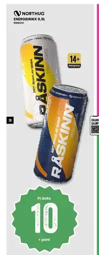 Sport Outlet ENERGIDRIKK 0,5L, NOK 10 tilbud