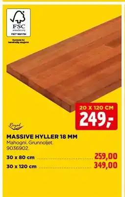 jem & fix MASSIVE HYLLER 18 MM tilbud