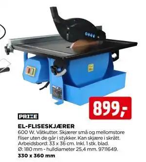 jem & fix EL-FLISESKJÆRER, NOK 899 tilbud