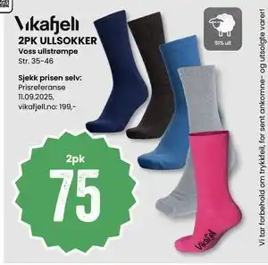 Sport Outlet 2PK ULLSOKKER, NOK 75 tilbud