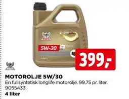 jem & fix MOTOROLJE 5W/30, NOK 399 tilbud