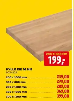 jem & fix HYLLE EIK 16 MM tilbud