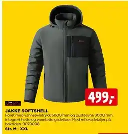 jem & fix JAKKE SOFTSHELL, NOK 499 tilbud