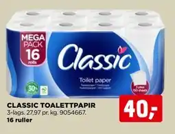 jem & fix CLASSIC TOALETTPAPIR, NOK 40 tilbud