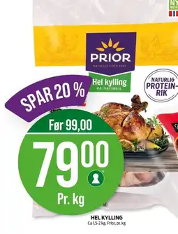Kiwi PRIOR Hel kylling tilbud